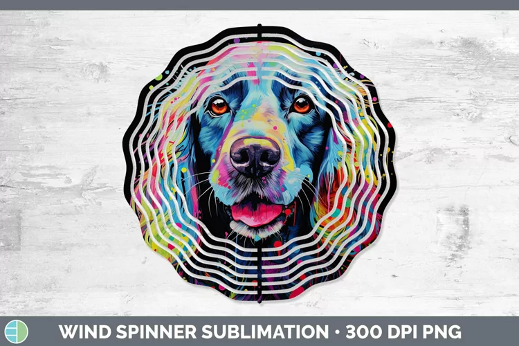 Neon Dogs Cocker Spaniel Wind Spinner Sublimation Spinner De