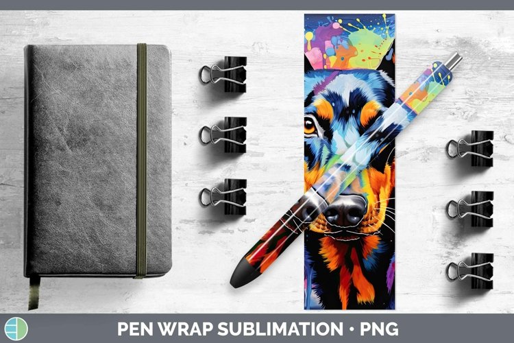 GorgeousNeon Dogs Pen Wrap design.