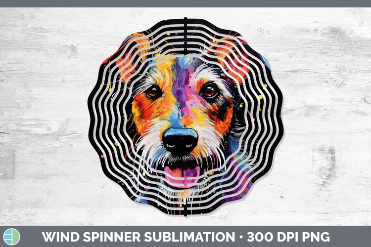 GorgeousNeon Dogs Wind Spinner design.