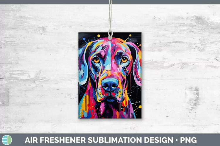 Neon Dogs Great Dane Air Freshener Sublimation Car Freshener