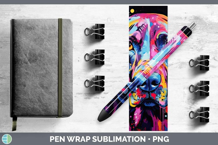 GorgeousNeon Dogs Pen Wrap design.