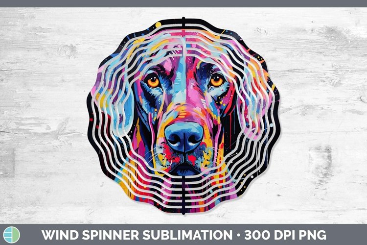 Neon Dogs Great Dane Wind Spinner Sublimation Spinner Design
