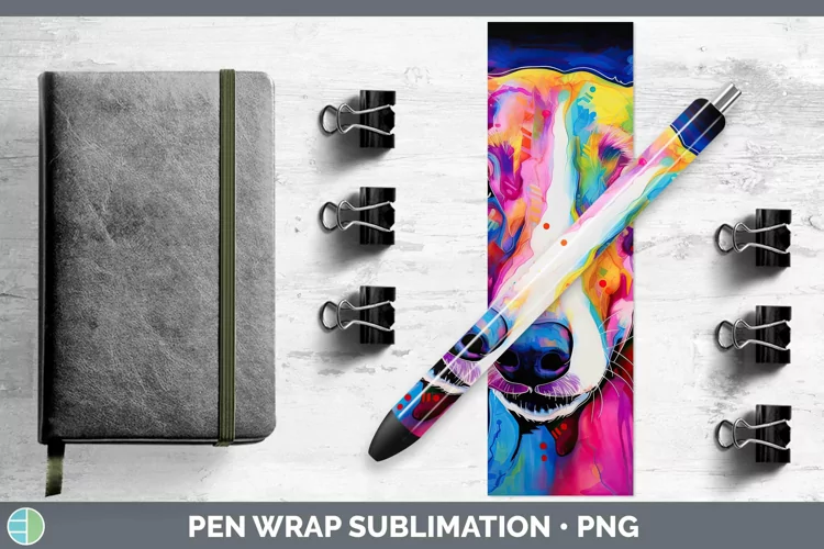 Neon Dogs Greyhound Pen Wrap Sublimation Epoxy Pen Designs