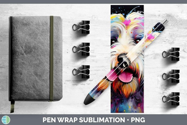 GorgeousNeon Dogs Pen Wrap design.
