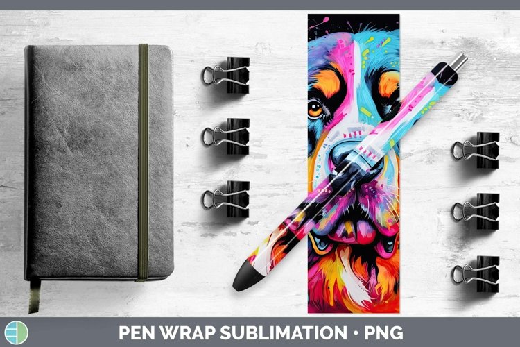 GorgeousNeon Dogs Pen Wrap design.