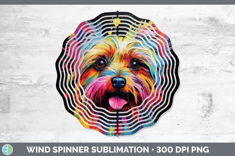 GorgeousNeon Dogs Wind Spinner design.