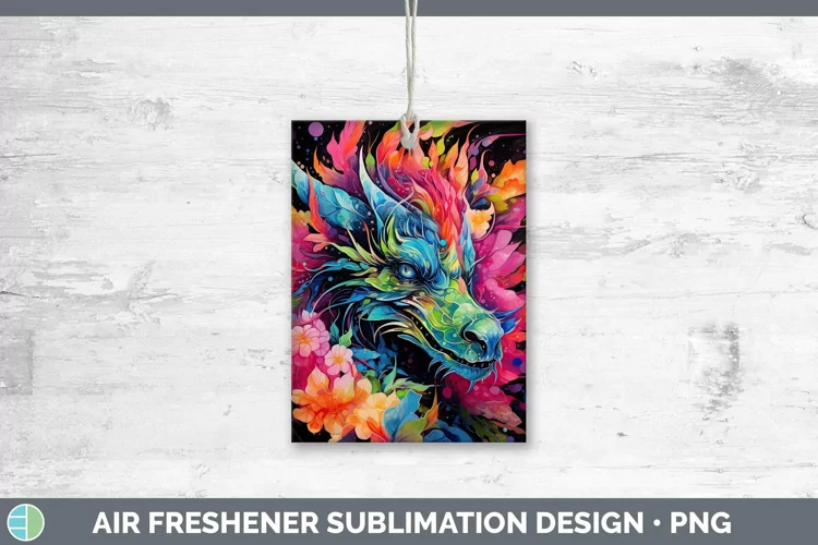 Neon Dragon Air Freshener Sublimation Car Freshener Designs