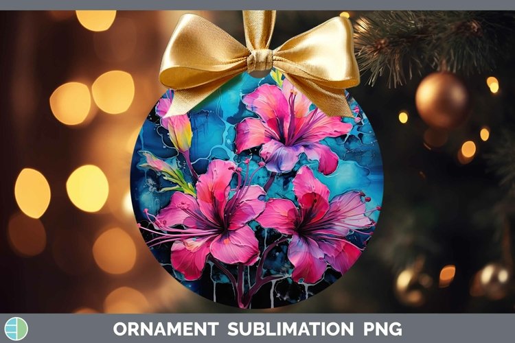 GorgeousNeon Flowers Ornament design.