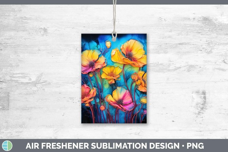 GorgeousNeon Flowers Air Freshener design.