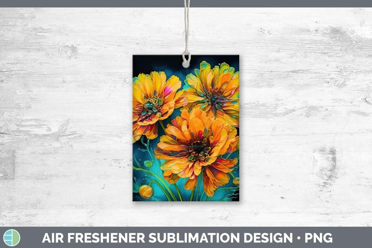 GorgeousNeon Flowers Air Freshener design.