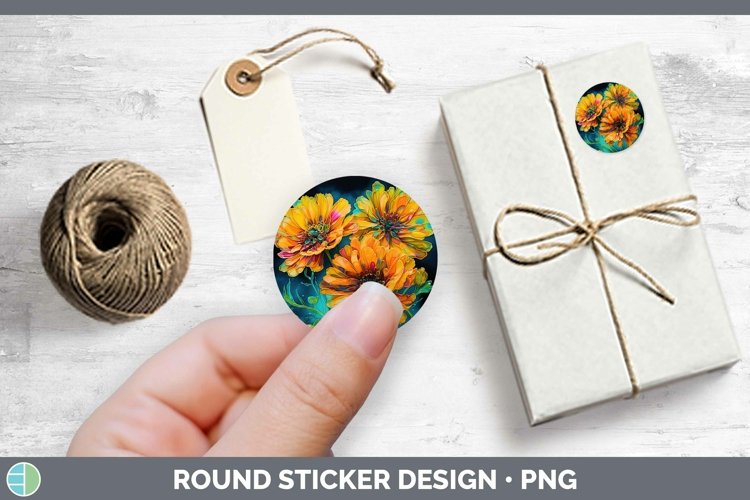 GorgeousNeon Flowers Stickers design.