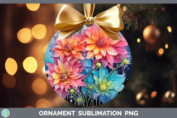 GorgeousNeon Flowers Ornament design.