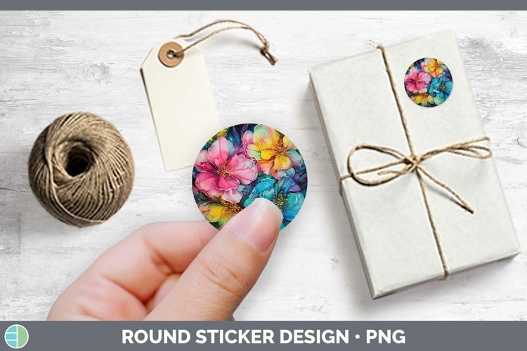 GorgeousNeon Flowers Stickers design.