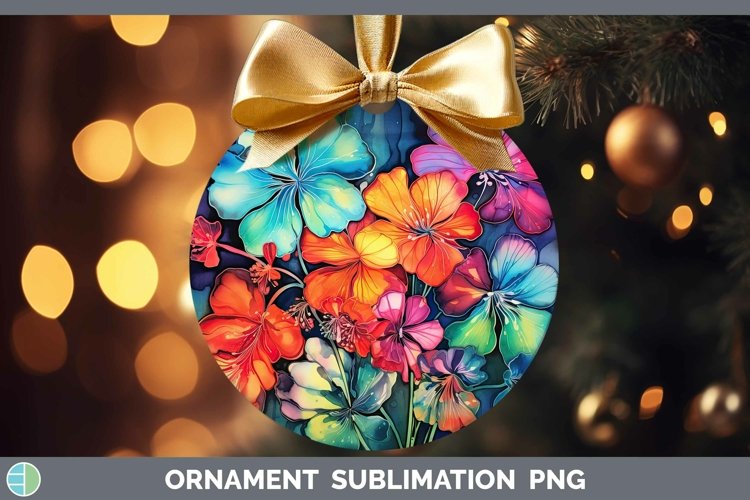 GorgeousNeon Flowers Ornament design.