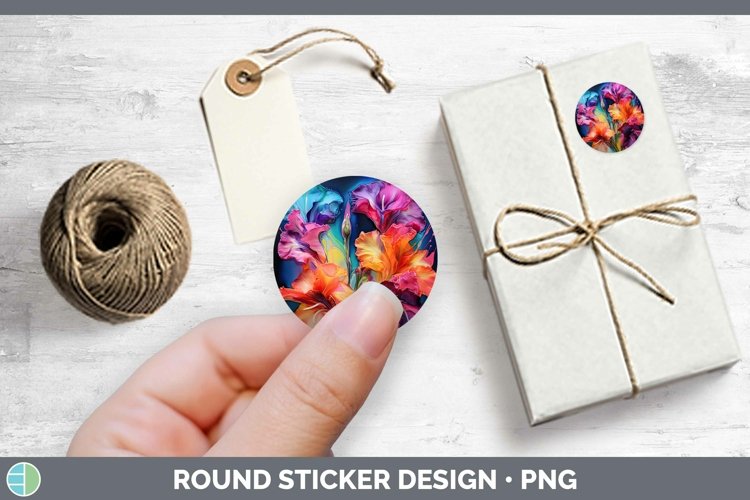 GorgeousNeon Flowers Stickers design.