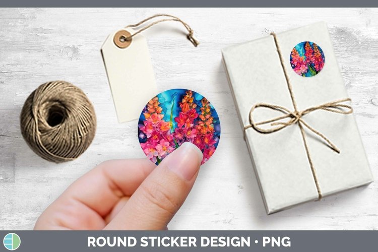 GorgeousNeon Flowers Stickers design.