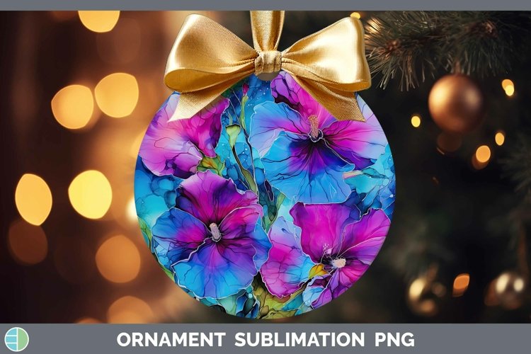 GorgeousNeon Flowers Ornament design.