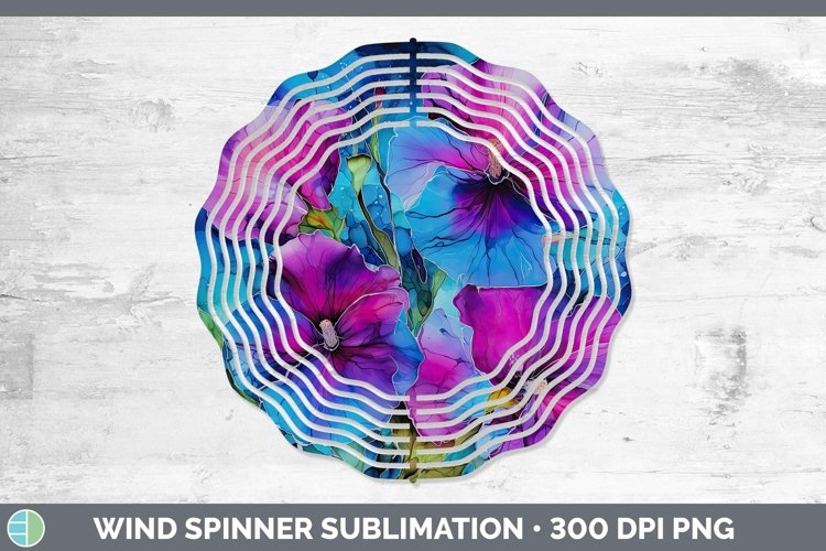 GorgeousNeon Flowers Wind Spinner design.