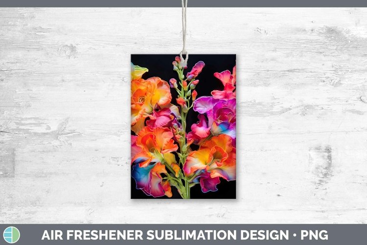 GorgeousNeon Flowers Air Freshener design.