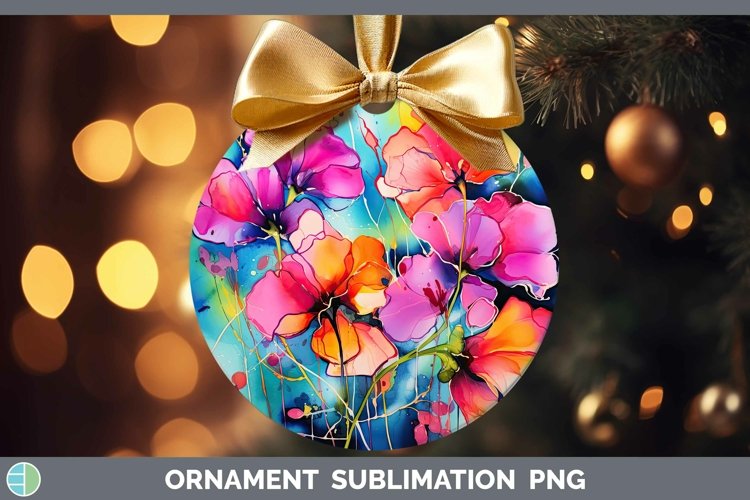 GorgeousNeon Flowers Ornament design.