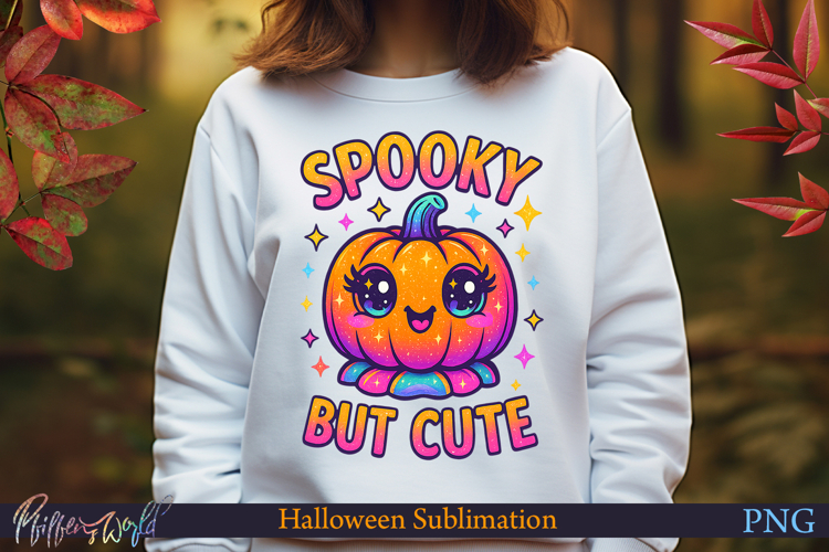 Neon Halloween Sublimation Design | spooky but cute