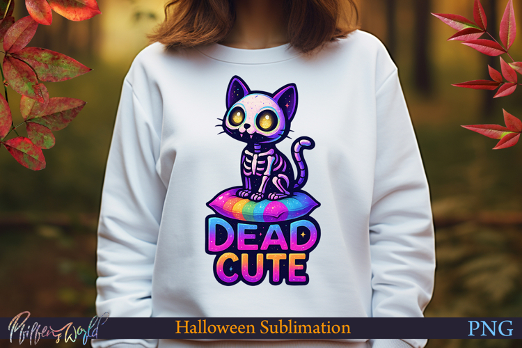 Neon Halloween Sublimation Design | dead cute