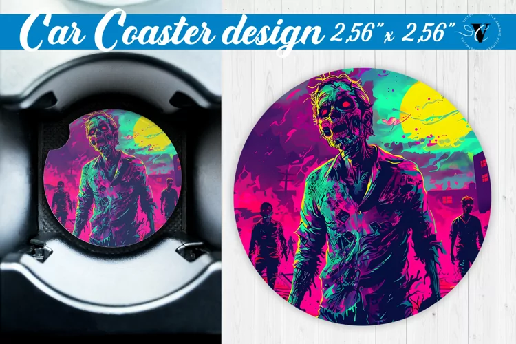 Car Coaster | Halloween sublimation