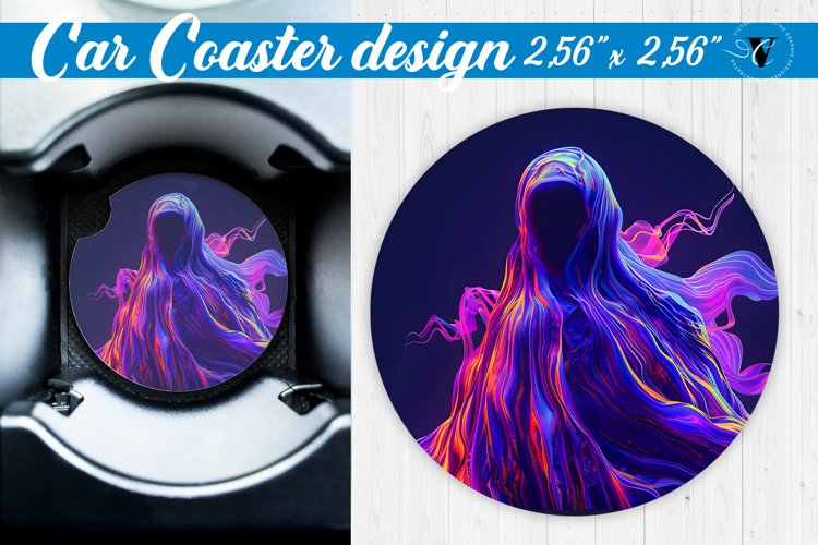 Car Coaster | Halloween sublimation example image 1