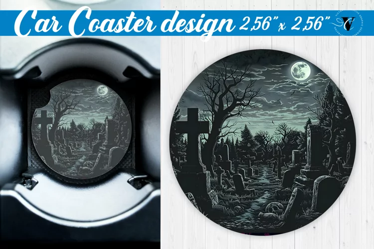 Car Coaster | Halloween sublimation