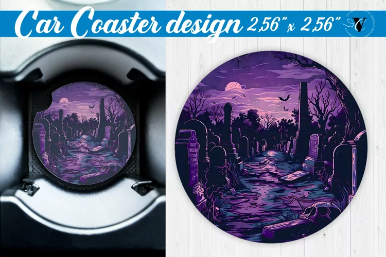 Car Coaster | Halloween sublimation