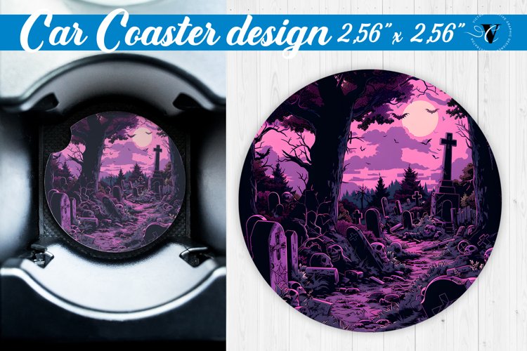Car Coaster | Halloween sublimation example image 1