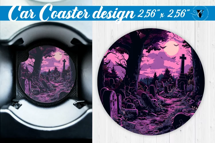 Car Coaster | Halloween sublimation