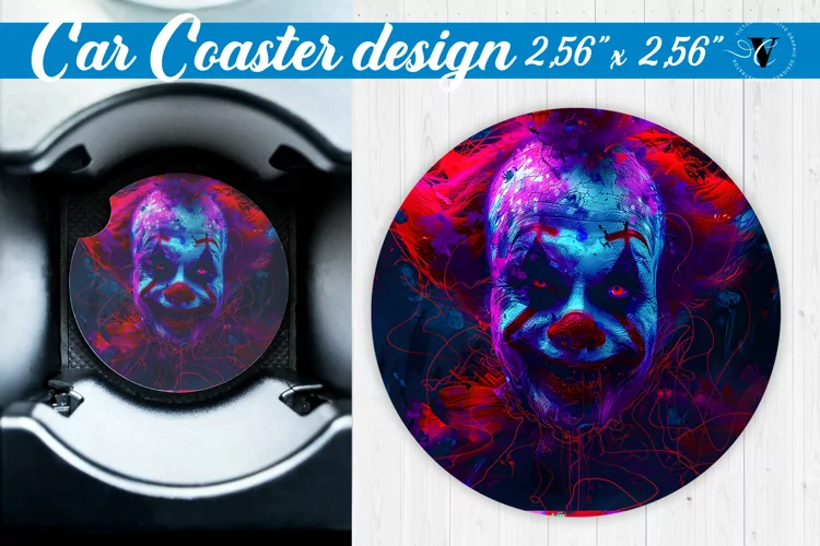 Car Coaster | Halloween sublimation