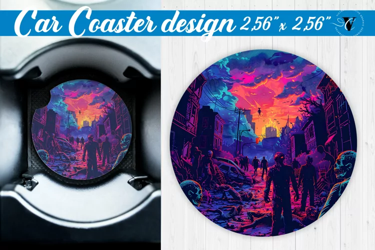 Car Coaster | Halloween sublimation