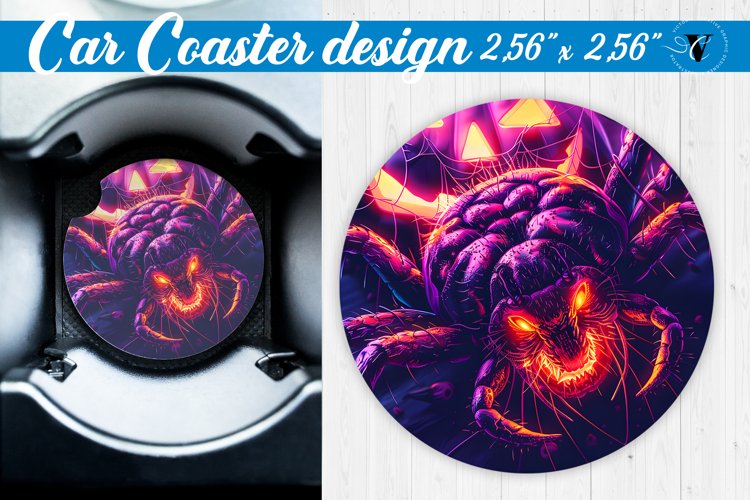 Car Coaster | Halloween sublimation example image 1