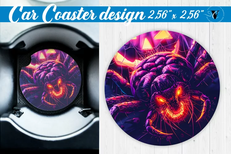 Car Coaster | Halloween sublimation