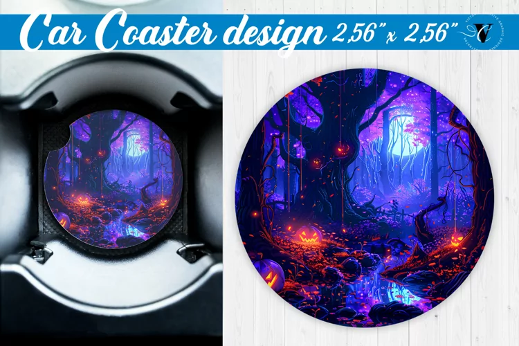 Car Coaster | Halloween sublimation