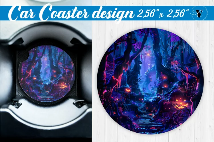 Car Coaster | Halloween sublimation