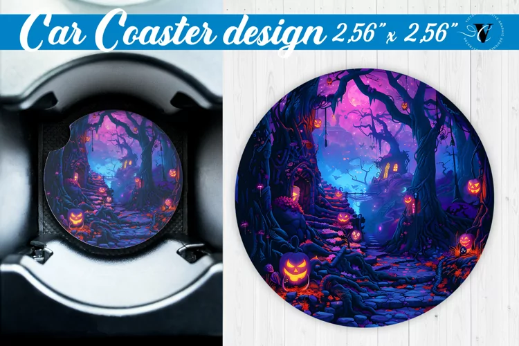 Car Coaster | Halloween sublimation