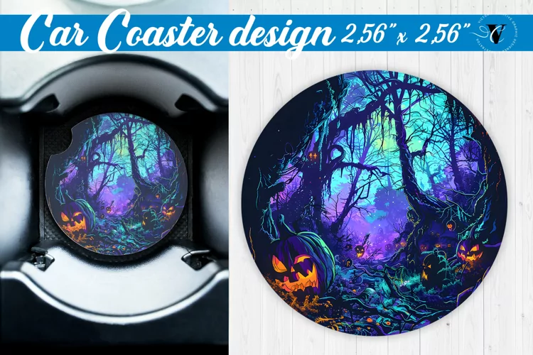 Car Coaster | Halloween sublimation