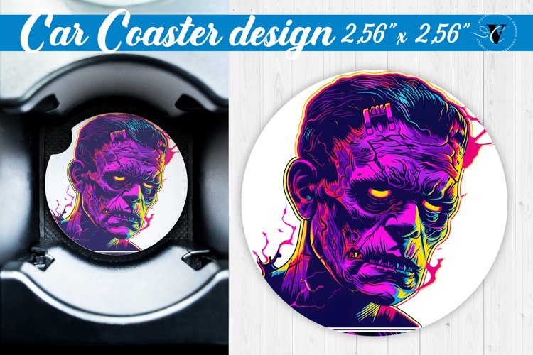 Car Coaster | Halloween sublimation example image 1