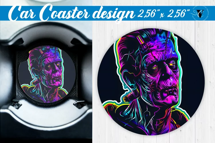 Car Coaster | Halloween sublimation