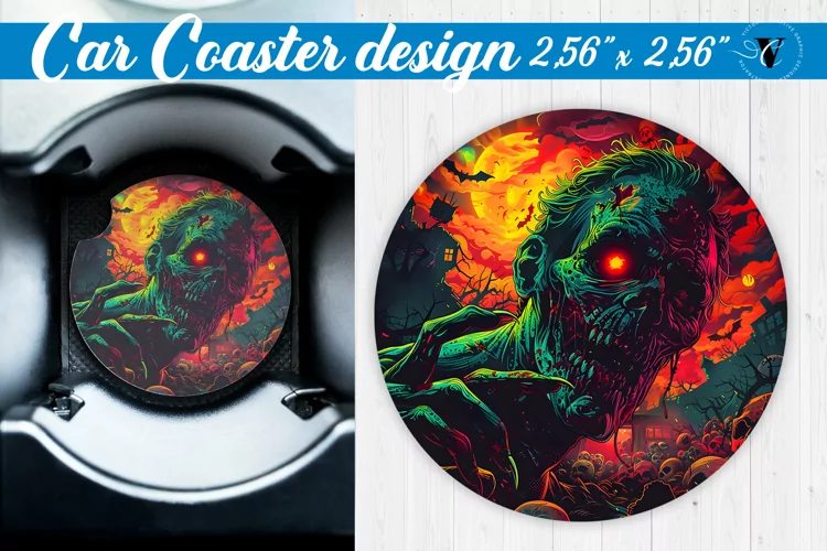 Car Coaster | Halloween sublimation