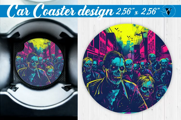 Car Coaster | Halloween sublimation