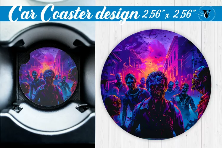 Car Coaster | Halloween sublimation