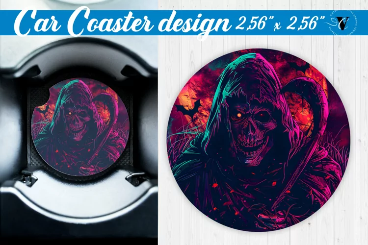 Car Coaster | Halloween sublimation