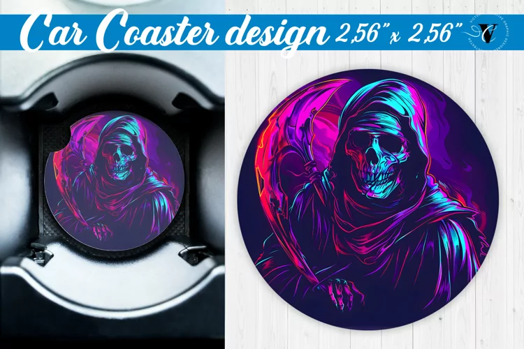 Car Coaster | Halloween sublimation