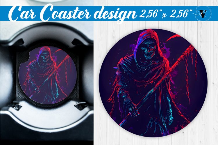Car Coaster | Halloween sublimation example image 1