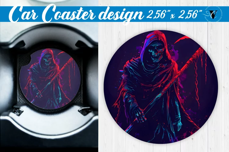 Car Coaster | Halloween sublimation