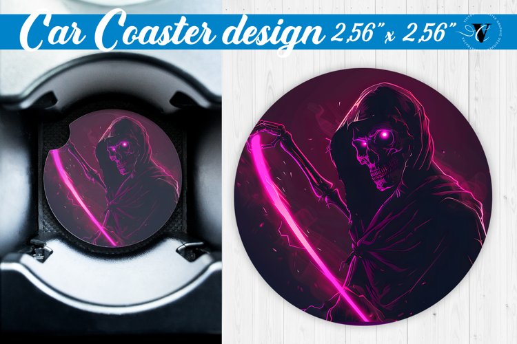 Car Coaster | Halloween sublimation example image 1